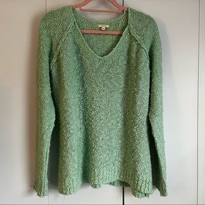 Green/mint v-neck sweater